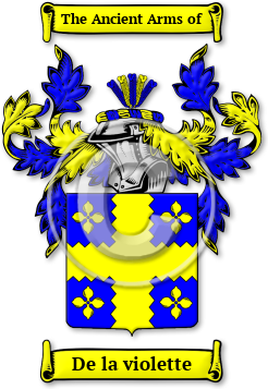 De la violette Family Crest Download (jpg) Legacy Series - 150 DPI
